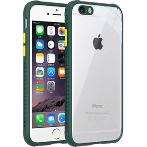 Mobaxaksesuar Apple iPhone 6 Kılıf Kenar Renkli Sararmaz Şeffaf Kapak