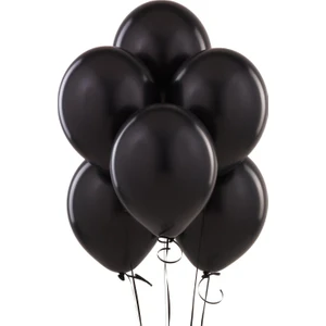 Metalik Balon Siyah - 10 Adet