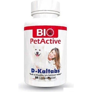Bio Pet Active  D-Kaltabs Kedi ve Köpek Için Kalsiyum Tableti 84 Adet