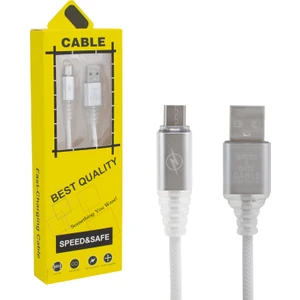 Örgülü Rgb Işıklı Mıcro USB Data ve Şarj Kablosu 1 Metre