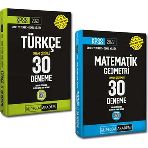 Pegem Akademi Yayıncılık 2022 KPSS Genel Yetenek Tamamı Çözümlü Deneme Seti Pegem Akademi Yayıncılık