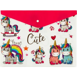 Çıtçıtlı Dosya A4 Unicorn Desenli