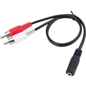 Dişi Stereo Lale Kablo Dişi 3.5 mm RCA Kablo Stereo 3,5 mm Dişi 2x RCA Erkek Ses Çevirici Kablo