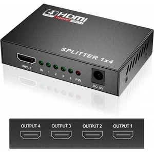 Adaptörlü 4 Port HDMI Splitter HDMI Çoklayıcı 1 Girişi 4 Çıkış HDMI Splitter 1.4V