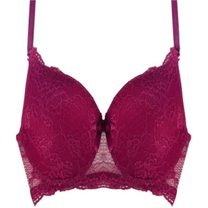 Belifanti Collection Dantelli Destekli Dolgulu Sütyen Bordo