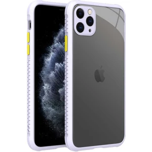 Apple iPhone 11 Pro Max Kılıf Kenar Renkli Sararmaz Şeffaf Kapak