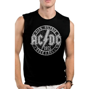 Dairede Acdc Siyah Kesik Kol | Kolsuz Erkek T-Shirt | Atlet
