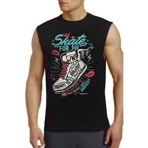 Kanatlı Ayakkabı Siyah Kesik Kol | Kolsuz Erkek T-Shirt | Atlet