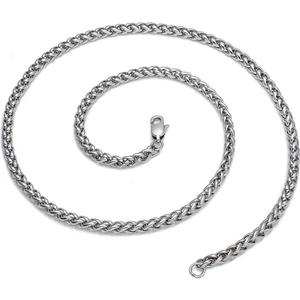3 mm. Burgu Çelik Erkek Zincir Kolye dg34