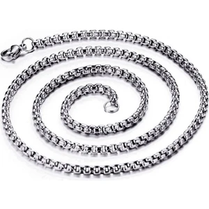 Gri 60 Cm. 3 Mm. Erkek Çelik Zincir Dr01