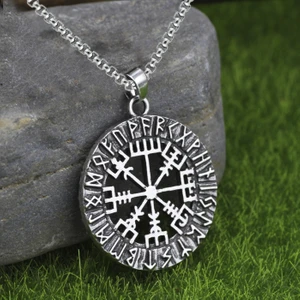 Viking Rune Viking Odin Sembol Çelik Kolye Ds70