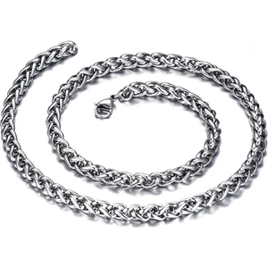 Burgu 6 mm. 55 cm. Çelik Erkek Zincir Kolye cy82