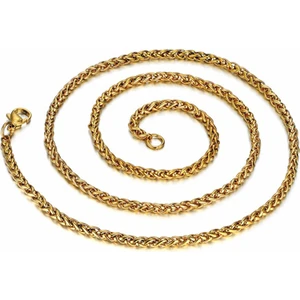 5 Mm. Sarı Gold Burgu Çelik Bayan-Erkek Zincir Dt50-5