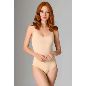 Ip Askılı Kadın Çıtçıtlı Body Ten Rengi