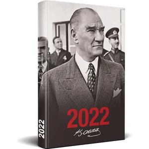 Halk Kitabevi 2022 Atatürk Ajanda Sivil - Siyah