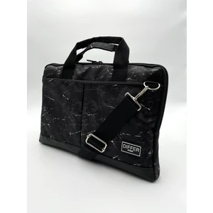 Studio 15.6'' Inç Mermer Desenli Siyah Notebook Laptop Macbook Bilgisayar Çantası