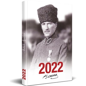 Halk Kitabevi 2022 Atatürk Ajanda Madalya - Beyaz