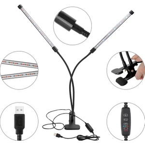 Bitki Yetiştirme Lambası 3 Renk Zaman Ayarlı USB Girişli