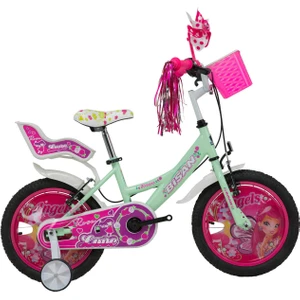 Kds 2100 Rose 16 Jant Çocuk Bisikleti Yeşil - Beyaz - Pembe