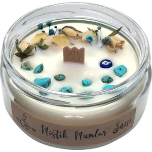 Nil Mum Firuze Doğal Taşlı Soya Mum  240 gr