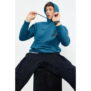 Tommy Life Zümrüt Ön ve Sırt Baskılı Kapüşonlu Rahat Form Erkek Sweatshirt - 88017