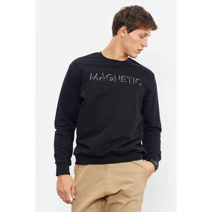 Tommy Life Tommy Life  Siyah Erkek Yazı Nakışlı O Yaka Rahat Form Sweatshirt - 88020