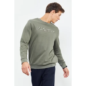Tommy Life Çağla Yazı Nakışlı O Yaka Rahat Form Erkek Sweatshirt - 88020