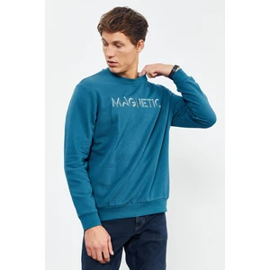 Tommy Life Zümrüt Yazı Nakışlı O Yaka Rahat Form Erkek Sweatshirt - 88020