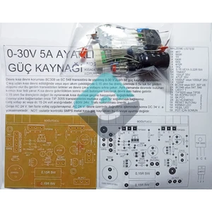 Güç Kaynağı 5A 0-30V Demonte Kit Kendin Yap