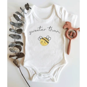 Sweeter Than Bee Kısa Kol Organik Bebek Body