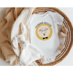 Anasının Kuzusu Organik Yazılı Bebek Body Zıbın