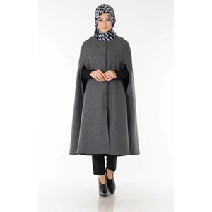 Cng Moda Tesettür  Kaşe Pelerin Panço