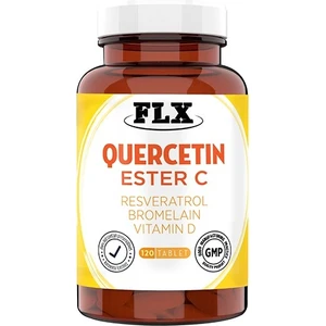 120 Tablet Kuersetin Quercetin Kuşburnu Magnezyum Ester C Vitaminini Vitamin D Resveratrol Bromelain Complex