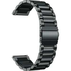 Samsung Galaxy Watch 46 mm Uyumlu Metal Kordon Premium Paslanmaz Çelik Kayış Baklalı Modelsiyah