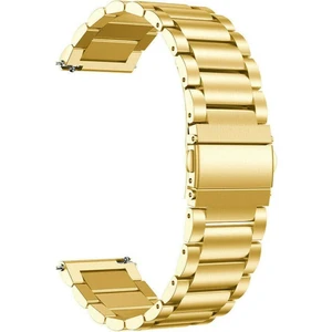 Samsung Gear Sport Uyumlu Metal Kordon Premium Paslanmaz Çelik Kayış Baklalı Modelgold
