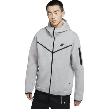 Nike M Nsw Tch Flc Hoodie Fz Wr Erkek Gri Sweatshirt Fiyat