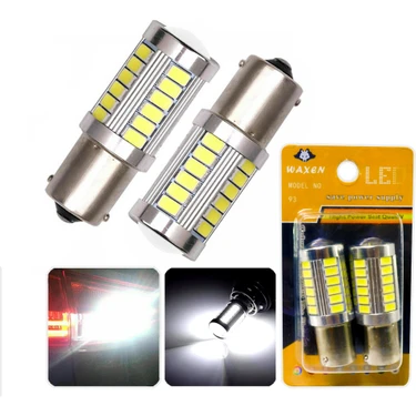 Waxen Stop Sinyal Geri Vites Ampulü Mercekli 33 Led P21W 6500K