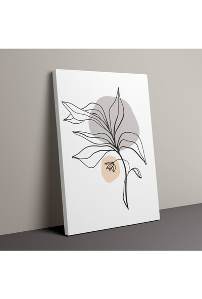 Hobimania Kanvas Tablo 3'lü Set Soft Çiçekler Modern Tuval Dekorasyon Moda Tablo