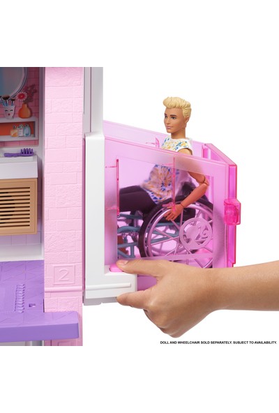 Barbie'nin Rüya Evi (115 Cm), 75'ten Fazla Aksesuarı Bulunan, 3 Katlı 3-7 Yaş Arası Kızlar İçin GRG93