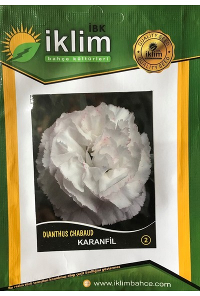 Karahasanoğlu Tarım Karanfil Çiçeği Tohumu-2 Beyaz Takribi 50 Adet Tohum