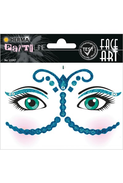 Herma Face Art Decor Yuz Süsleme Etiketi Bollywood