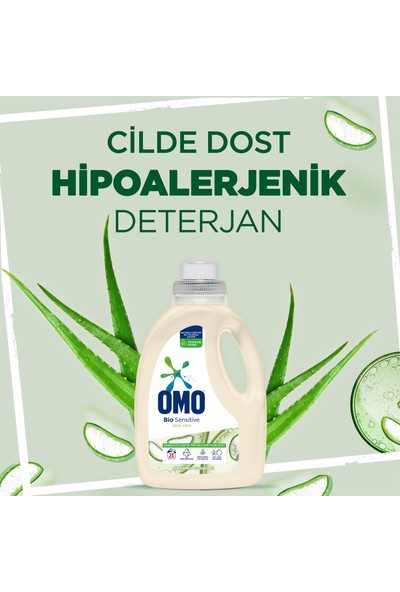 Omo Bio Sensitive Sıvı Çamaşır Deterjan Hipoalerjenik 1495 ml 1 Adet
