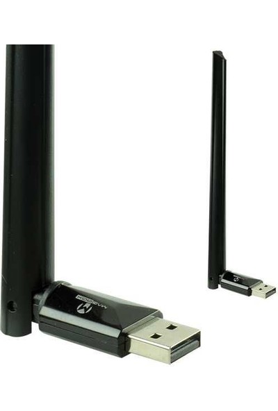 Magbox USB Antenli 802.11N Wifi 7601 Chıpset 2.4ghz 5db 150 Mbps Ip Uydu Alıcıları Uyumlu Internet Çekici