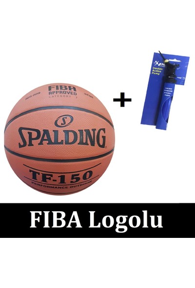 Spalding TF-150 Laminasyon Yapı 8 Panel No 7 Basketbol Topu Perform Fıba Logolu + Povit Top Pompası