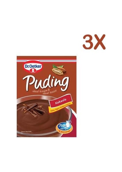 Dr. Oetker Dr.oetker Kakaolu Puding 147 G x 3 Adet