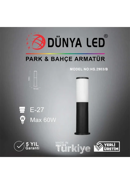 Dünya Led HS.2903-B Dış Mekan Bahçe Aydınlatma Beyaz