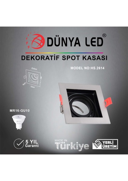 HS.2614 Pluton Kasa Tekli Krom Kare