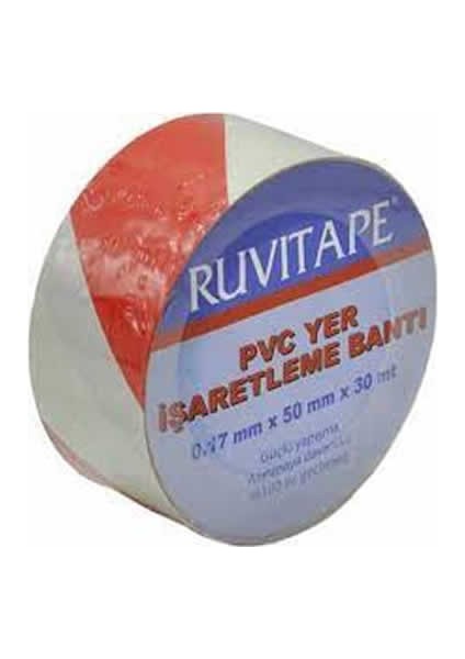 30MT*50MM Yer Işaretleme Bandı Krmz/byz