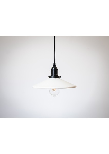 RİOLİGHT RETRO,VİNTAGE BEYAZ CAFE,MUTFAK,ODA İÇİN 1XE27 DUYLU TEKLİ METAL SARKIT AVİZE ÇAP:28CM