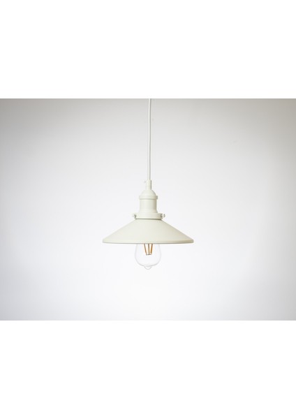 Retro,rustik Mutfak,oda,kolidor,cafeler Için E27 beyaz Metal Sarkıt Avize ÇAP:23cm